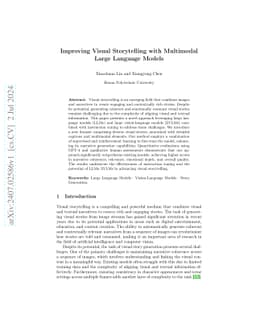 Improving Visual Storytelling with Multimodal Large Language Models