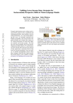 Uplifting Lower-Income Data: Strategies for Socioeconomic Perspective
  Shifts in Vision-Language Models