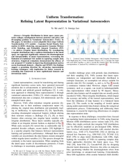 Uniform Transformation: Refining Latent Representation in Variational
  Autoencoders
