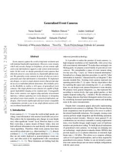 Generalized Event Cameras