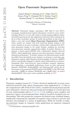 Open Panoramic Segmentation