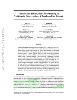 Emotion and Intent Joint Understanding in Multimodal Conversation: A
  Benchmarking Dataset
