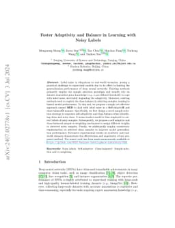 Foster Adaptivity and Balance in Learning with Noisy Labels