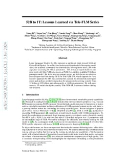 52B to 1T: Lessons Learned via Tele-FLM Series