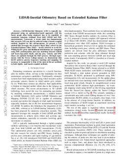 LiDAR-Inertial Odometry Based on Extended Kalman Filter