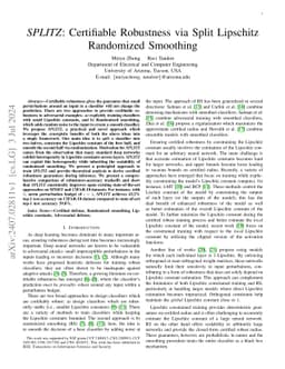 SPLITZ: Certifiable Robustness via Split Lipschitz Randomized Smoothing