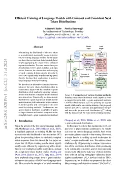 Efficient Training of Language Models with Compact and Consistent Next
  Token Distributions