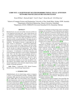 LMBF-Net: A Lightweight Multipath Bidirectional Focal Attention Network
  for Multifeatures Segmentation