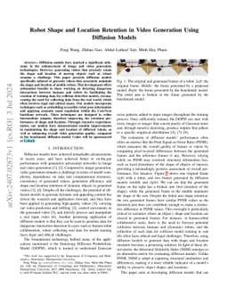 Robot Shape and Location Retention in Video Generation Using Diffusion
  Models