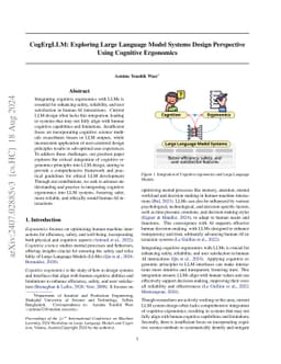 CogErgLLM: Exploring Large Language Model Systems Design Perspective
  Using Cognitive Ergonomics