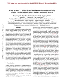 A Wolf in Sheep's Clothing: Practical Black-box Adversarial Attacks for
  Evading Learning-based Windows Malware Detection in the Wild