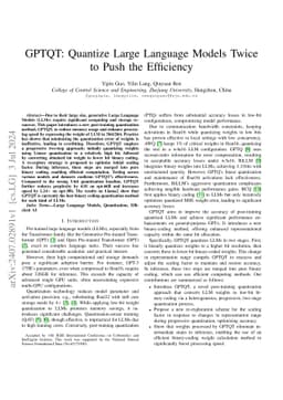 GPTQT: Quantize Large Language Models Twice to Push the Efficiency