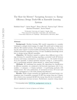 The More the Merrier? Navigating Accuracy vs. Energy Efficiency Design
  Trade-Offs in Ensemble Learning Systems