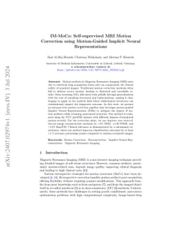 IM-MoCo: Self-supervised MRI Motion Correction using Motion-Guided
  Implicit Neural Representations