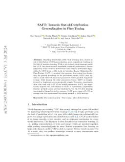 SAFT: Towards Out-of-Distribution Generalization in Fine-Tuning