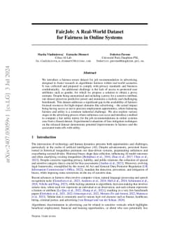 FairJob: A Real-World Dataset for Fairness in Online Systems