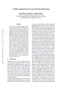 ALTER: Augmentation for Large-Table-Based Reasoning
