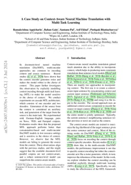 A Case Study on Context-Aware Neural Machine Translation with Multi-Task
  Learning