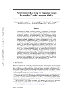Reinforcement Learning for Sequence Design Leveraging Protein Language
  Models