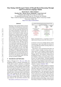 Fine-Tuning with Divergent Chains of Thought Boosts Reasoning Through
  Self-Correction in Language Models