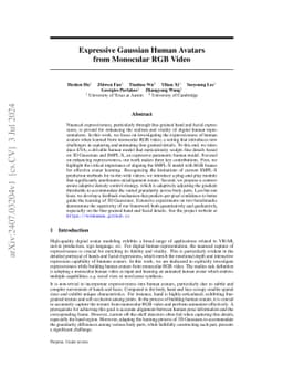 Expressive Gaussian Human Avatars from Monocular RGB Video