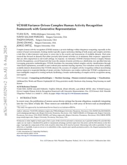 VCHAR:Variance-Driven Complex Human Activity Recognition framework with
  Generative Representation
