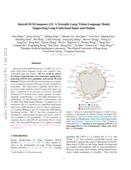 InternLM-XComposer-2.5: A Versatile Large Vision Language Model
  Supporting Long-Contextual Input and Output