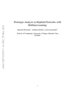 Prototype Analysis in Hopfield Networks with Hebbian Learning