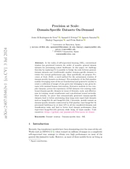 Precision at Scale: Domain-Specific Datasets On-Demand