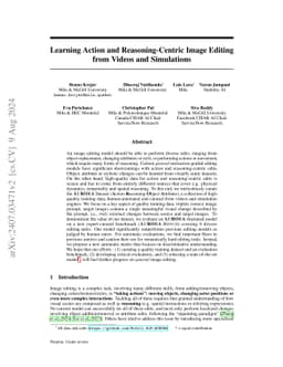 Learning Action and Reasoning-Centric Image Editing from Videos and
  Simulations