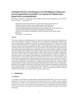 Probing Perfection: The Relentless Art of Meddling for Pulmonary Airway
  Segmentation from HRCT via a Human-AI Collaboration Based Active Learning
  Method