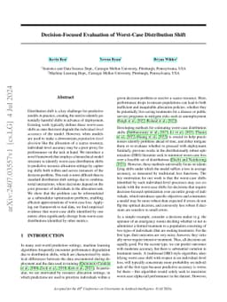 Decision-Focused Evaluation of Worst-Case Distribution Shift