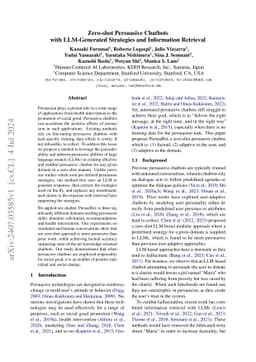 Zero-shot Persuasive Chatbots with LLM-Generated Strategies and
  Information Retrieval