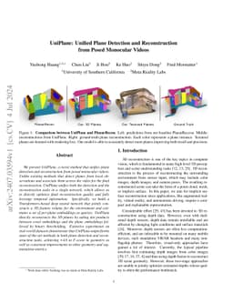 UniPlane: Unified Plane Detection and Reconstruction from Posed
  Monocular Videos