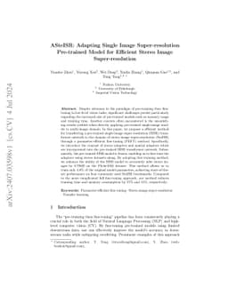 ASteISR: Adapting Single Image Super-resolution Pre-trained Model for
  Efficient Stereo Image Super-resolution