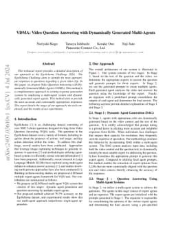 VDMA: Video Question Answering with Dynamically Generated Multi-Agents