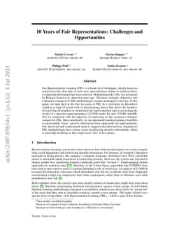 10 Years of Fair Representations: Challenges and Opportunities