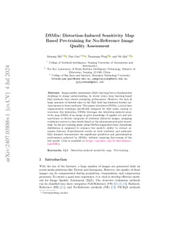 DSMix: Distortion-Induced Sensitivity Map Based Pre-training for
  No-Reference Image Quality Assessment