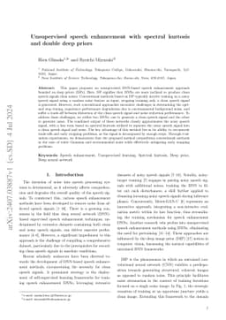 Unsupervised speech enhancement with spectral kurtosis and double deep
  priors
