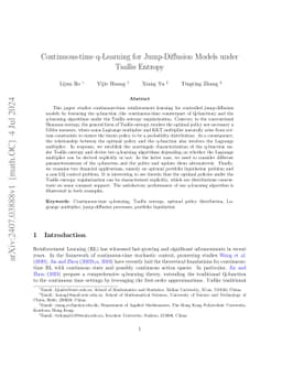Continuous-time q-Learning for Jump-Diffusion Models under Tsallis
  Entropy