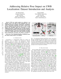 Addressing Relative Pose Impact on UWB Localization: Dataset
  Introduction and Analysis