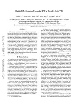 On the Effectiveness of Acoustic BPE in Decoder-Only TTS