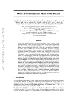 Oracle Bone Inscriptions Multi-modal Dataset