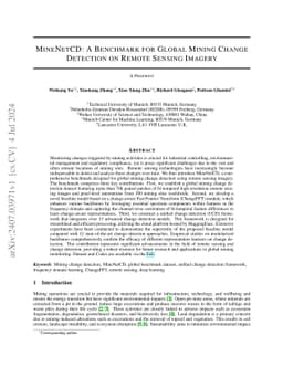 MineNetCD: A Benchmark for Global Mining Change Detection on Remote
  Sensing Imagery