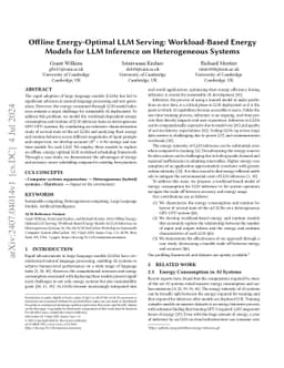 Offline Energy-Optimal LLM Serving: Workload-Based Energy Models for LLM
  Inference on Heterogeneous Systems