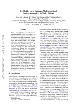 LLMAEL: Large Language Models are Good Context Augmenters for Entity
  Linking