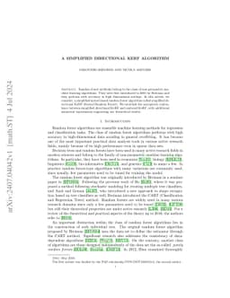 A simplified directional KeRF algorithm