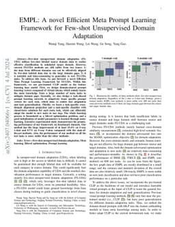 EMPL: A novel Efficient Meta Prompt Learning Framework for Few-shot
  Unsupervised Domain Adaptation