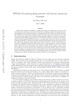 FIPGNet:Pyramid grafting network with feature interaction strategies