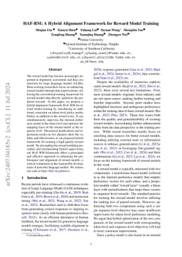 HAF-RM: A Hybrid Alignment Framework for Reward Model Training